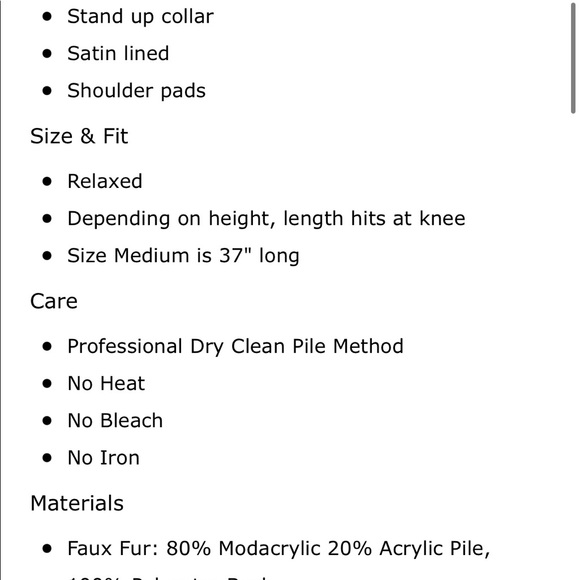 Beautiful faux fur coat.  Tickets are removed but jacket has never been worn. - Picture 3 of 4